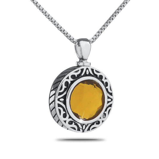 November Orange Silver Keepsake